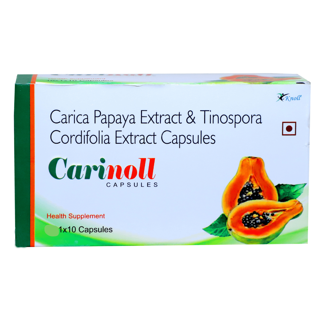 Carinoll Capsules | Carica Papaya Extract & Tinospora Cordifolia Extract Capsules