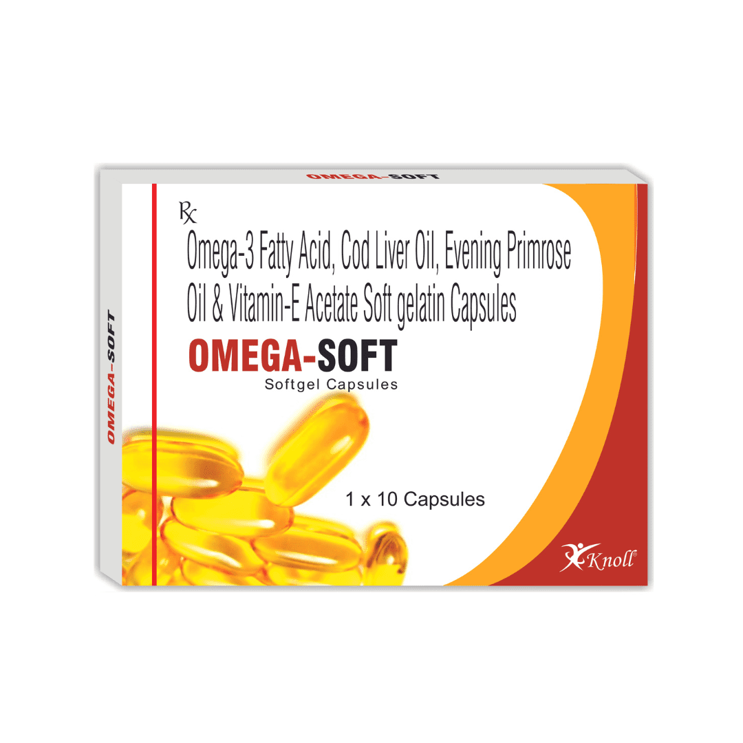 Omega-Soft Softgel Capsules | Omega-3 Fatty Acid | Cod Liver Oil | Vitamin-E Capsules