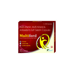Multiford Capsules - Multivitamins, Multimineral & Antioxidant Capsules Boost Power and Immunity Daily (10 Capsules)