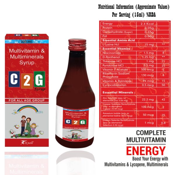 C2G Syrup | Multivitamins, Multimineral & Antioxidants Syrup