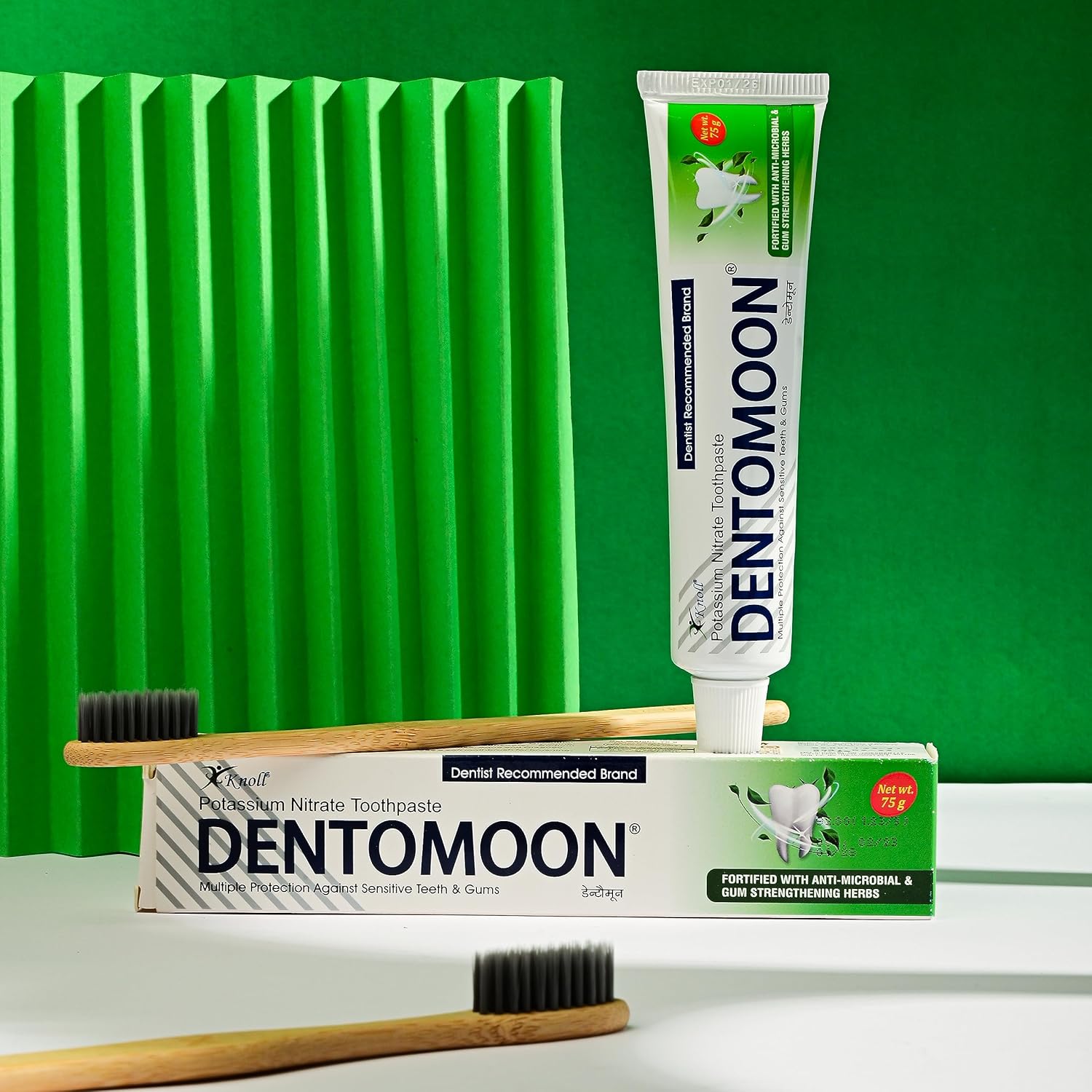 Dentomoon Toothpaste | Potassium nitrate toothpaste, for sensitive teeth | Herbal & Sensitive Care Formula | Pack of 3 - Image 5