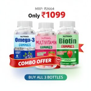 Nutrinol Omega + Multivitamin + Biotin Gummies Combo