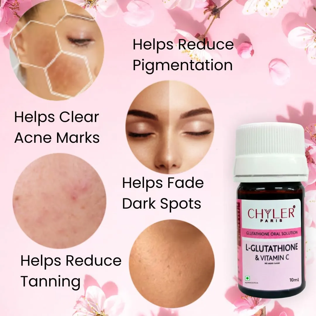 Chyler Paris L-Glutathione Liquid Shots | L-Glutathione with Vitamin C & Hyaluronic Acid | 10 ml x 4 Bottles - Image 5