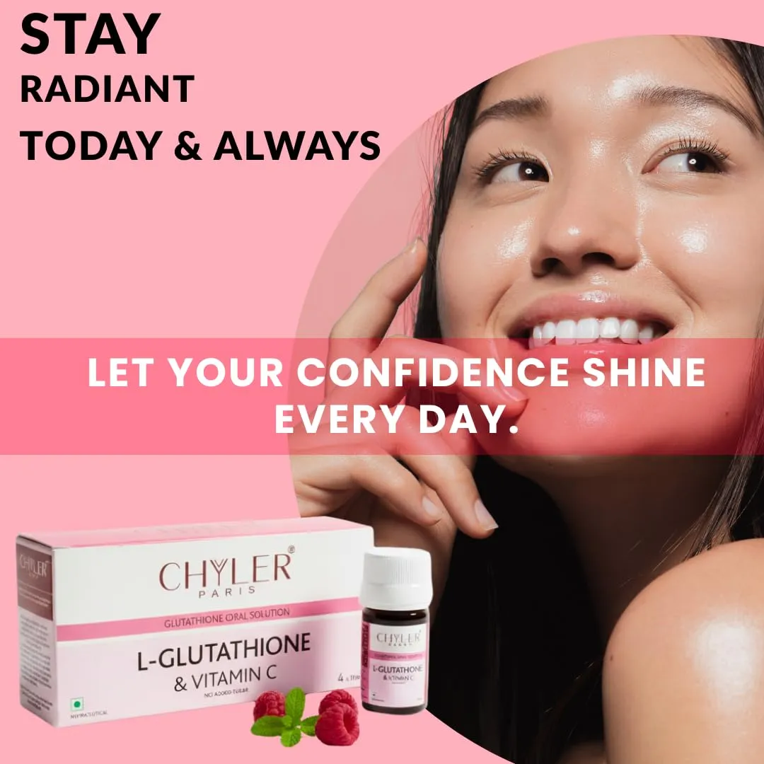 Chyler Paris L-Glutathione Liquid Shots | L-Glutathione with Vitamin C & Hyaluronic Acid | 10 ml x 4 Bottles - Image 7