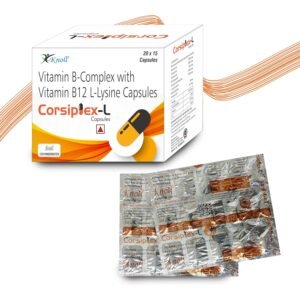Corsiplex-L Capsules | Vitamin B complex | Vitamin B-12 L-Lysine (pack of 3)