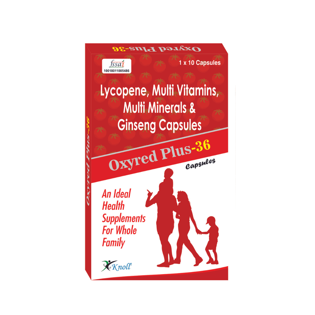 Oxyred Plus 36 Multivitamins, Multimineral & Ginseng Capsules (10 Capsules)