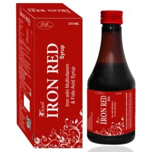 Knoll Iron Red Syrup | Iron, Multivitamin & Folic Acid Syrup 200ml
