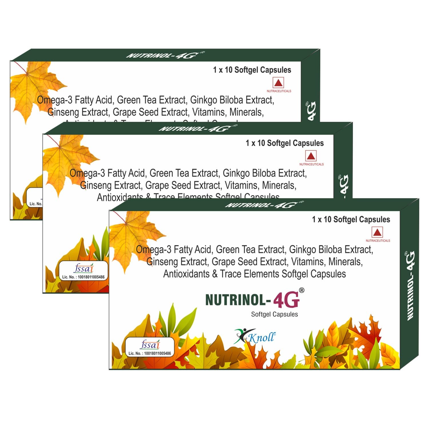 Nutrinol-4g Softgel Capsules | Multivitamins | Omega – 3 Fatty Acid | Antioxidants & Minerals (30 Capsules)