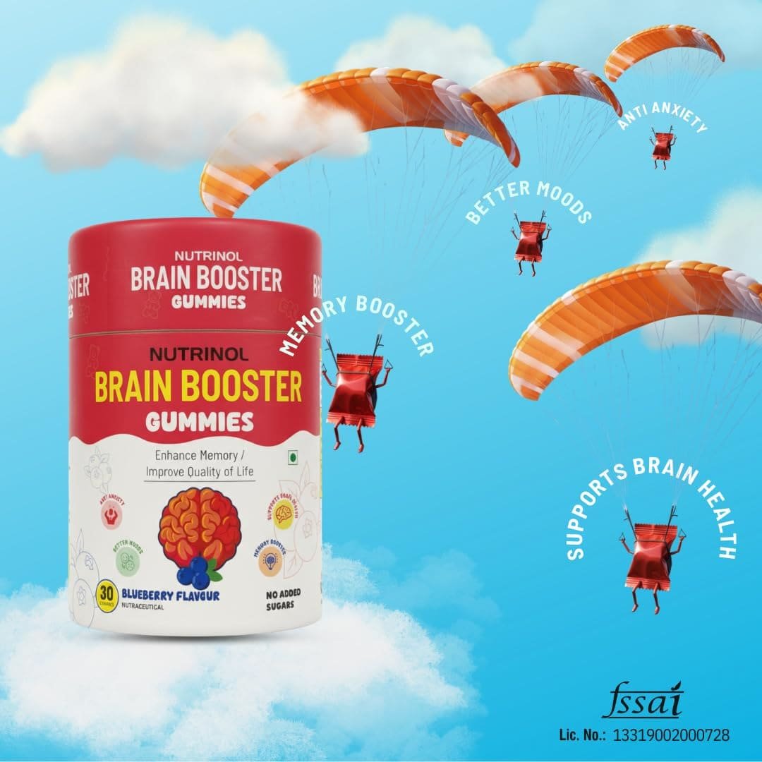 Nutrinol Brain Booster Gummies with Bacopa Monnieri Extract | Herbal Cognitive Support Supplement | Tasty Chewable Gummies | 30 Gummies - Image 2