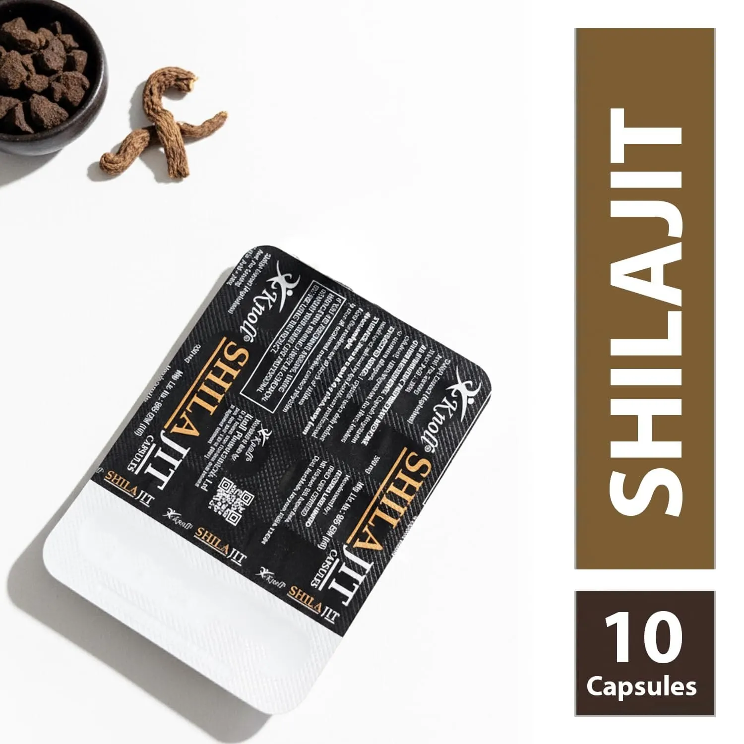 Knoll Shilajit Capsules | Shilajit Extract (Asphaltum) with Fulvic Acid | 100% Vegetarian (Pack of 3) Capsules - Image 2