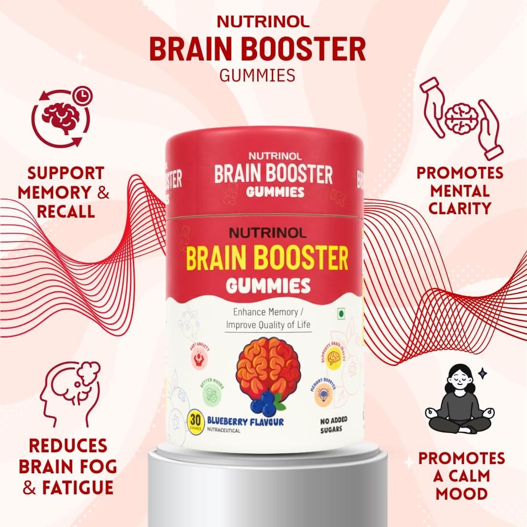 Nutrinol Brain Booster Gummies with Bacopa Monnieri Extract | Herbal Cognitive Support Supplement | Tasty Chewable Gummies | 30 Gummies - Image 3