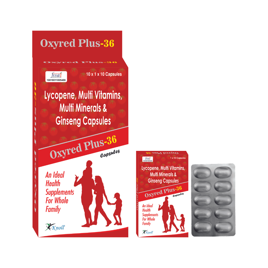 Oxyred Plus 36 Multivitamins, Multimineral & Ginseng Capsules (10 Capsules) - Image 2