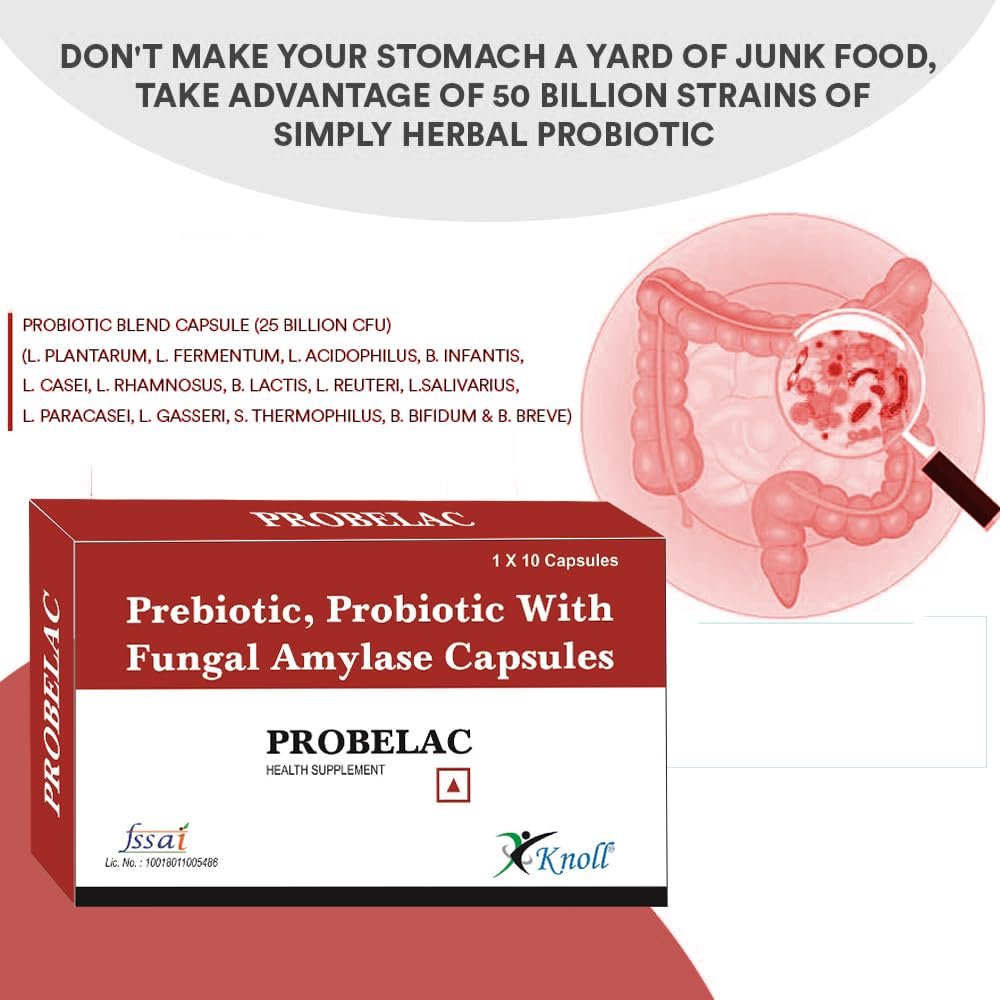 Probelac Probiotic & Fungal Amylase Gut & Digestive Support Capsules (30 Capsules) - Image 4
