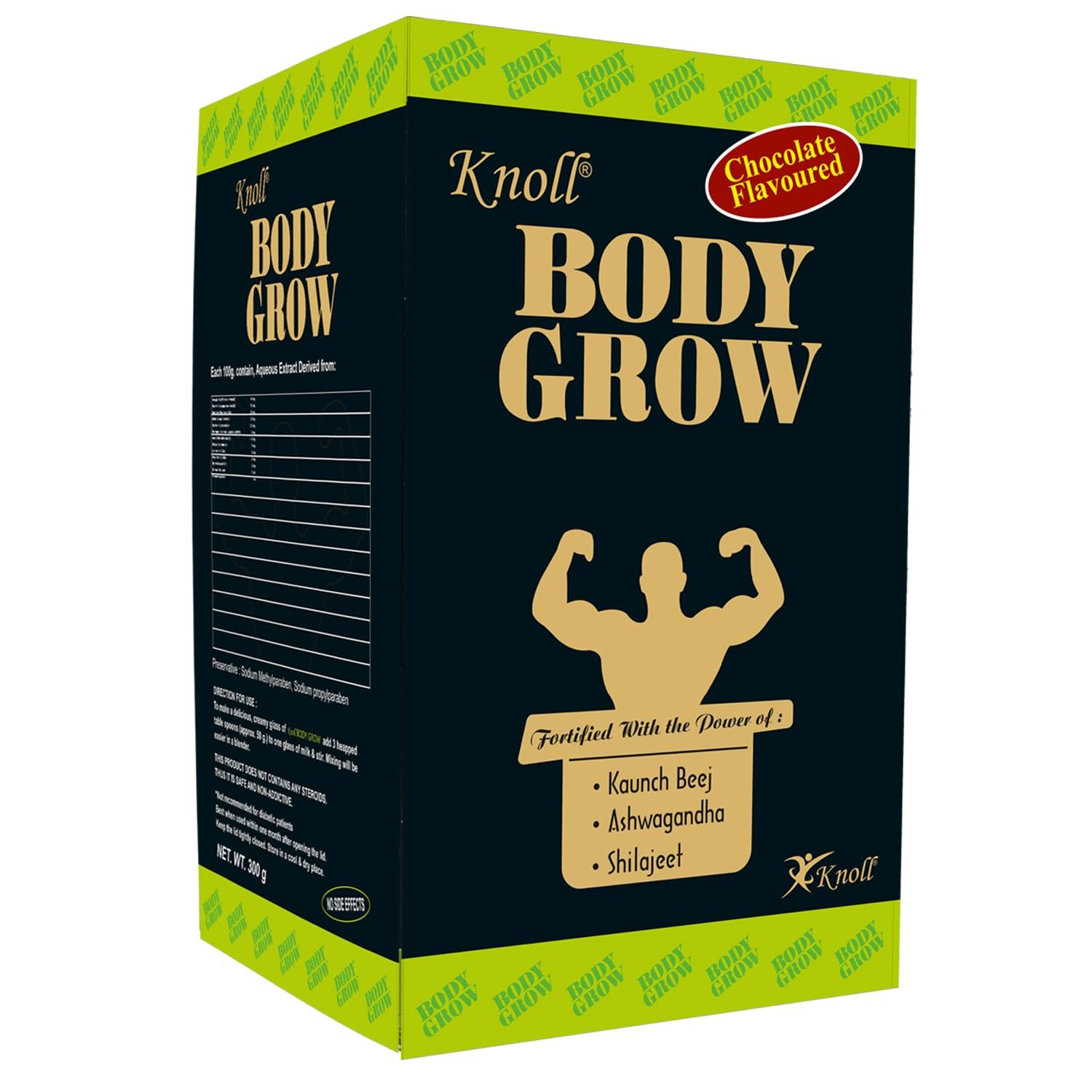 Knoll Body Grow Powder For Muscle Mass Gain Weight Gainers And Weight Gain Muscle Building With Ashwagandha & Shilajeet (300G) Per Pack (Pack Of 1) - Image 4