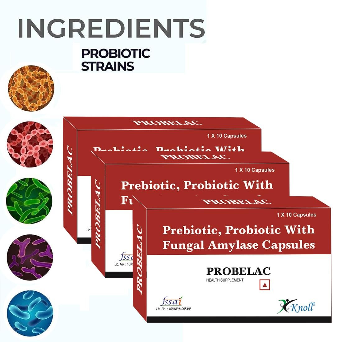 Probelac Probiotic & Fungal Amylase Gut & Digestive Support Capsules (30 Capsules) - Image 5