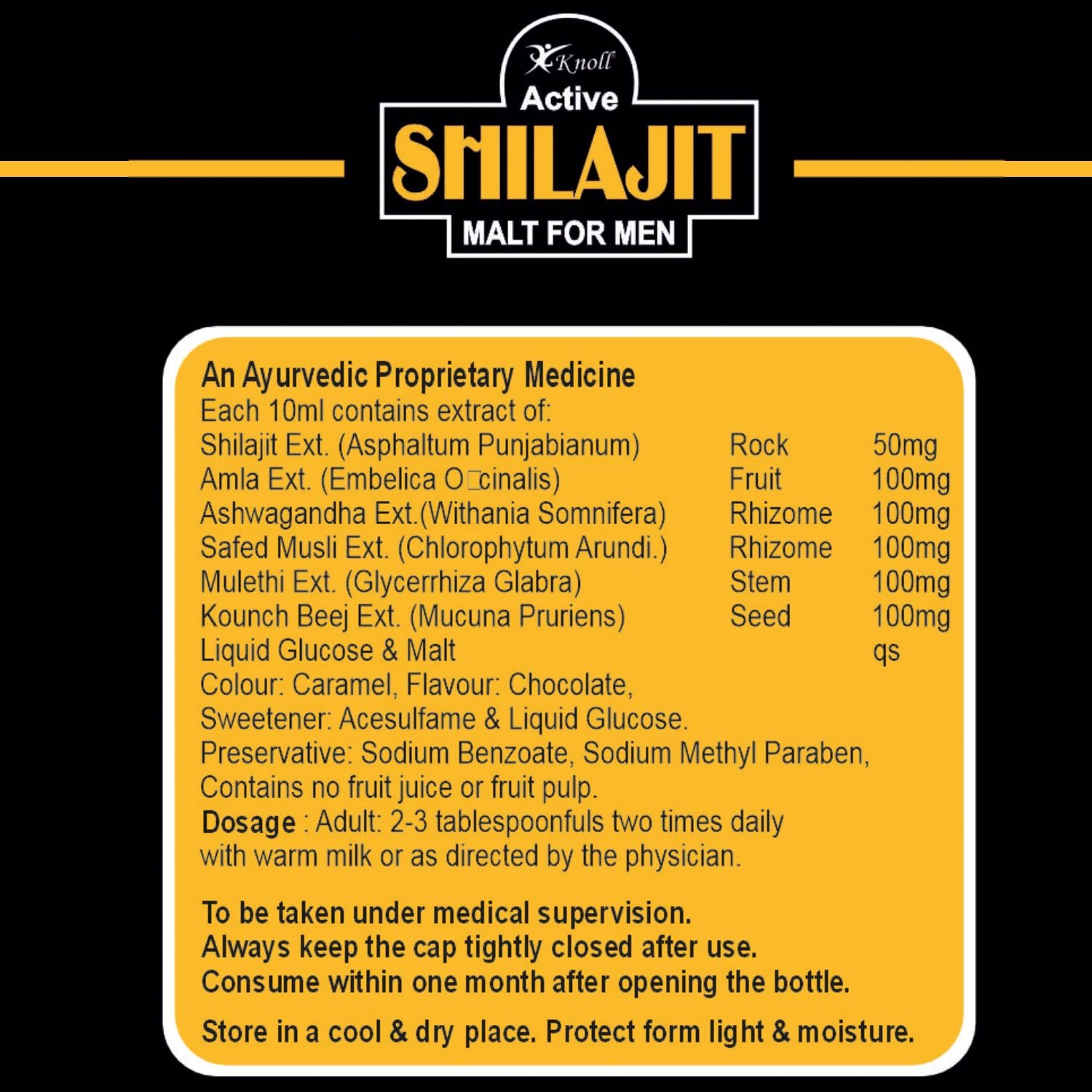 Knoll Active Shilajit Malt Natural Energy Ashwagandha Shatavari Energy booster 400 gm. - Image 6