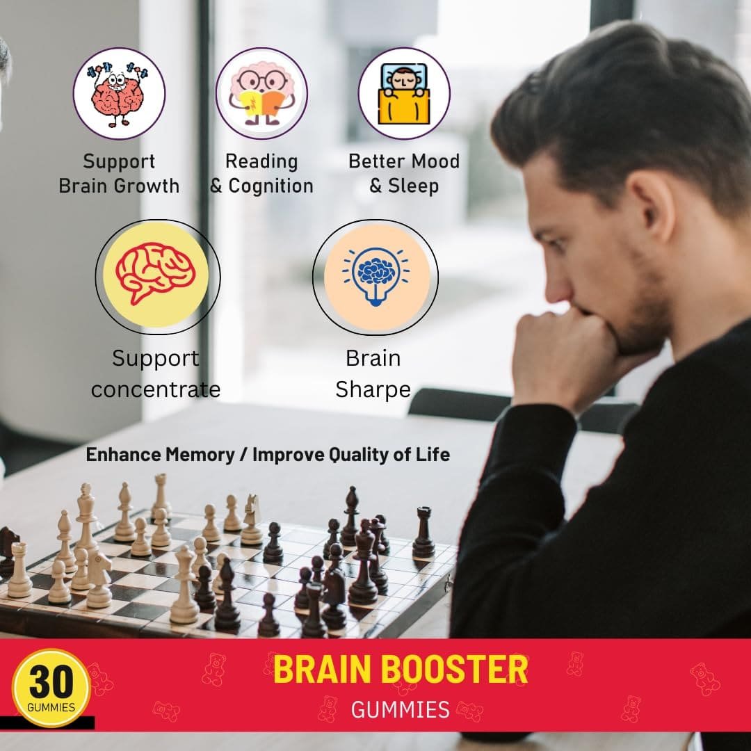Nutrinol Brain Booster Gummies with Bacopa Monnieri Extract | Herbal Cognitive Support Supplement | Tasty Chewable Gummies | 30 Gummies - Image 7