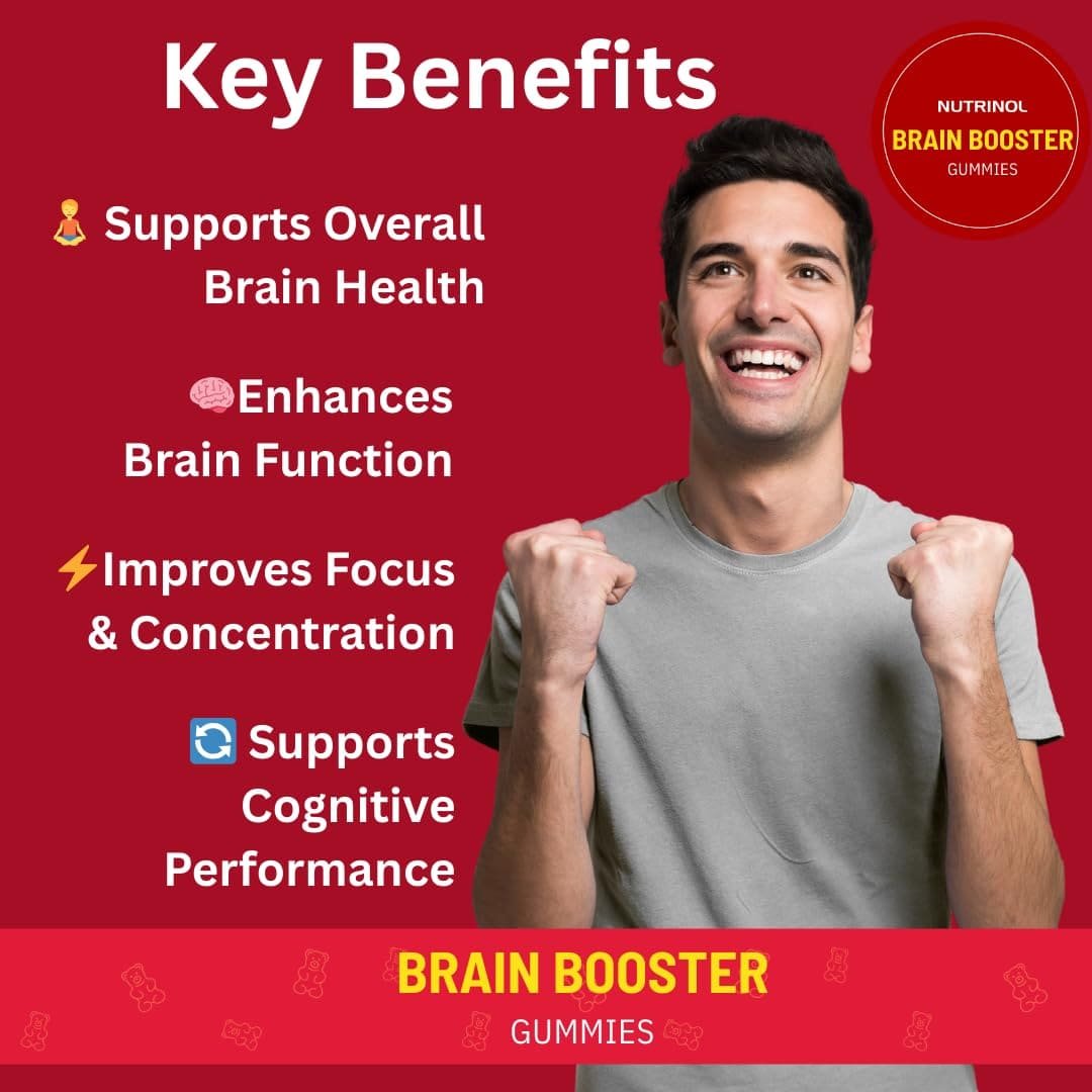 Nutrinol Brain Booster Gummies with Bacopa Monnieri Extract | Herbal Cognitive Support Supplement | Tasty Chewable Gummies | 30 Gummies - Image 8