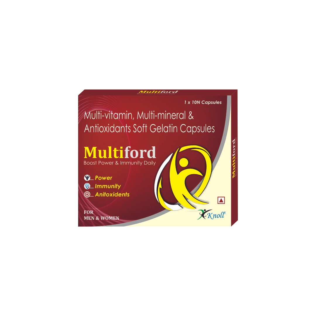 Multiford Capsules – Multivitamins, Multimineral & Antioxidant Capsules Boost Power and Immunity Daily (10 Capsules)